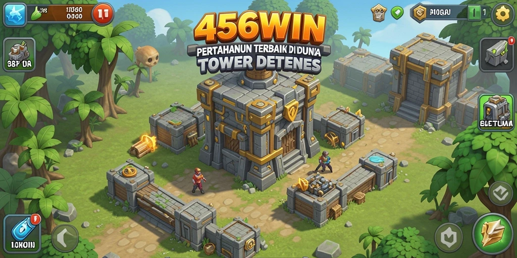 Tampilan menawan dari gameplay Tower Defense di 456WIN.