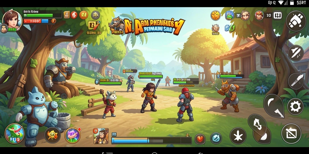 Tampilan gameplay memukau dari 55RT dengan grafis menawan.