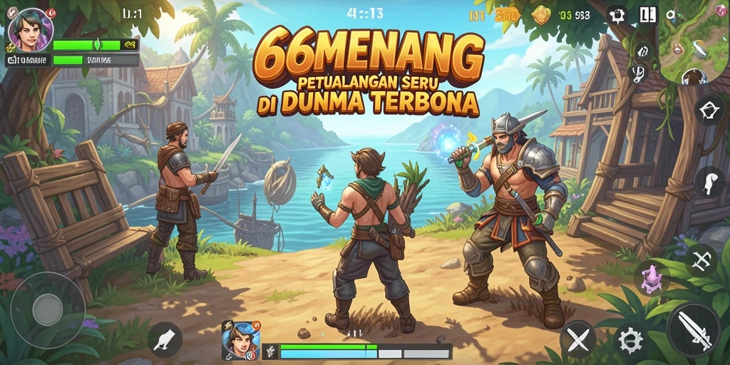 Gameplay seru 66MENANG dengan eksplorasi dunia terbuka.
