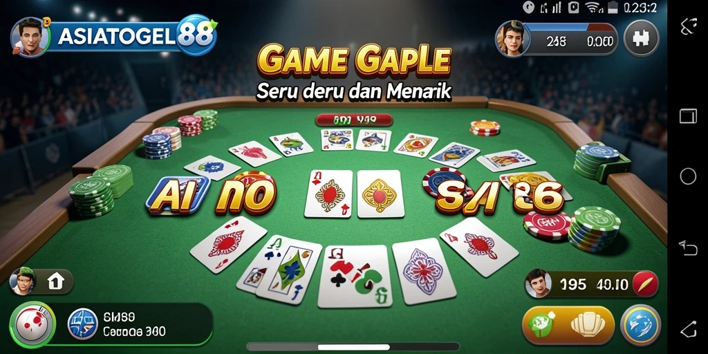 Tampilan gameplay seru ASIATOGEL88 dengan teman-teman.