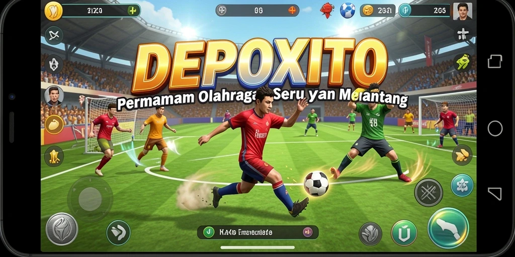 Screenshot gameplay DEPOXITO yang menunjukkan aksi olahraga seru.