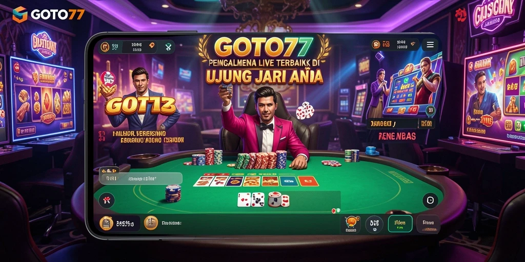 Tampilan permainan Live Casino yang interaktif dan menarik di GOTO77.