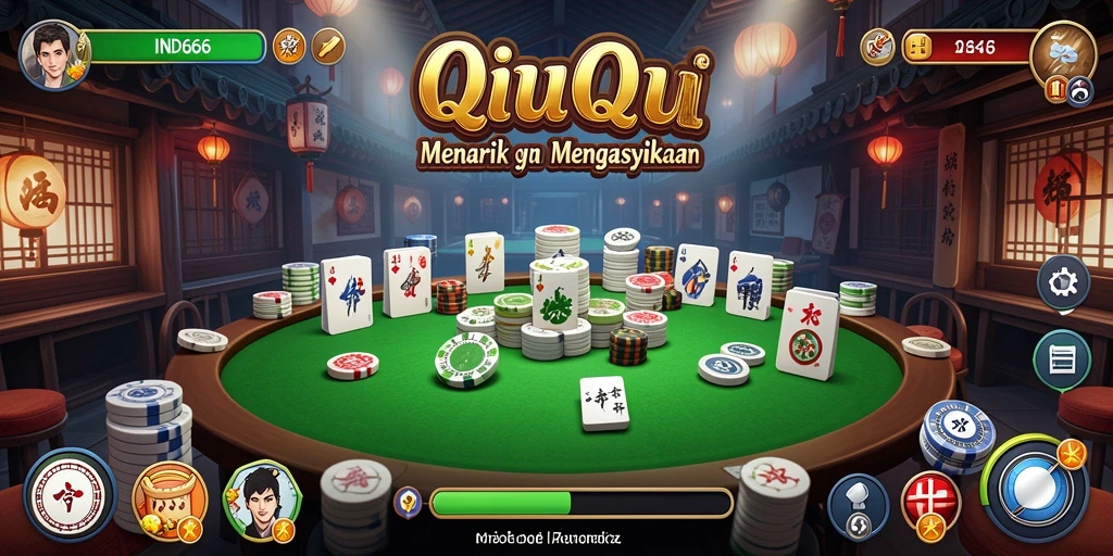Tampilan gameplay seru QiuQiu di IND666.