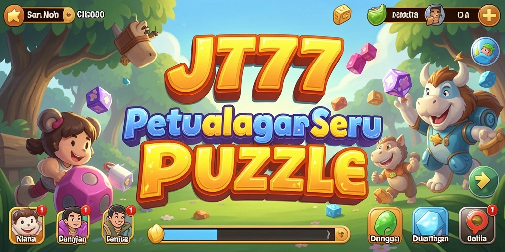 Tangkapan layar JT777 menunjukkan gameplay Puzzle yang menarik dan penuh warna.