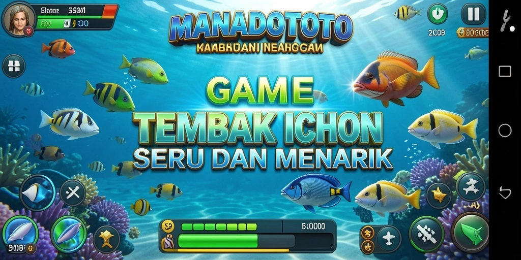 Screenshot gameplay Tembak Ikan yang mendebarkan di MANADOTOTO.