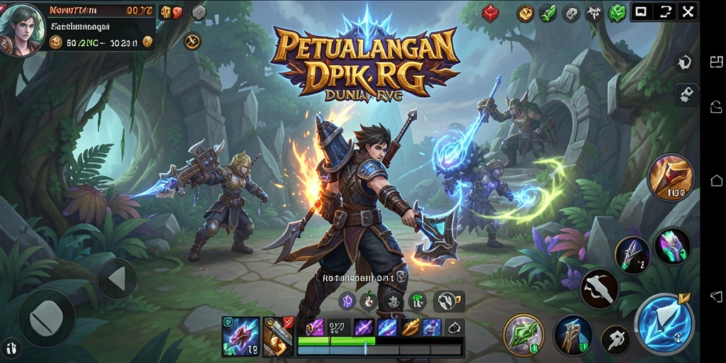 Gameplay seru NV77 dalam dunia RPG yang epik.