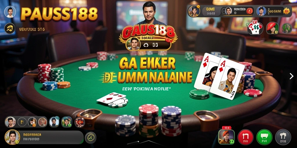 Tampilan gameplay seru dari permainan poker PAUS188.