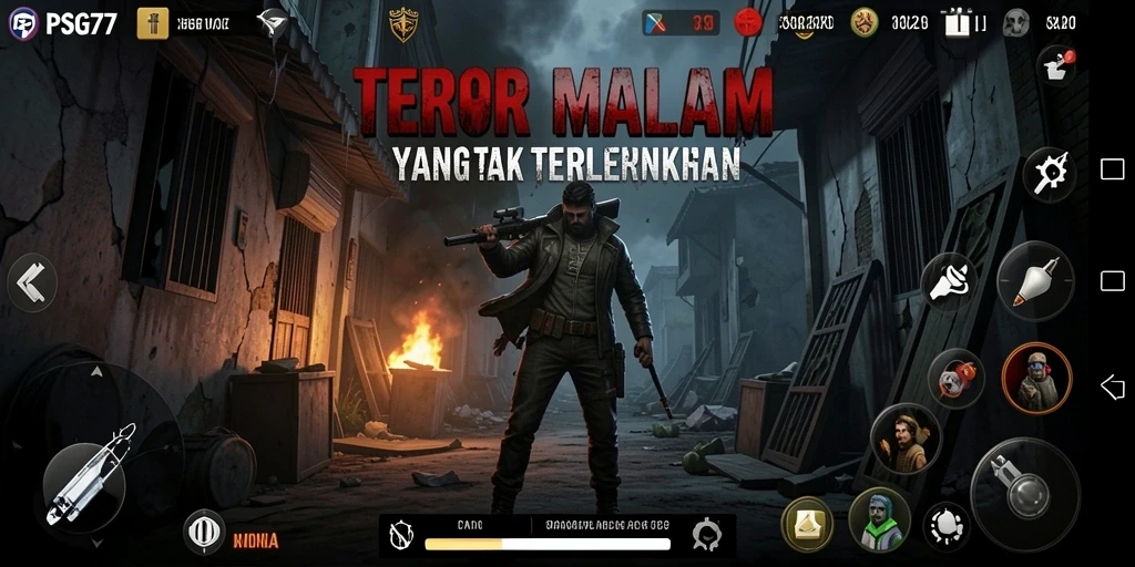Gameplay menakutkan PSG77 dengan suasana kegelapan yang mencekam.