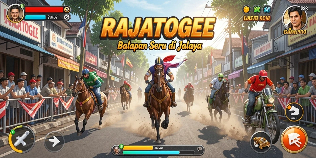 Tampilan gameplay Racing yang penuh aksi dan menegangkan.