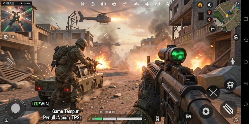 Tangkapan layar gameplay intens dari RPWIN.